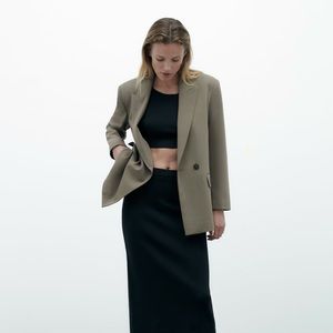 NWT ZARA Oversized blazer in khaki